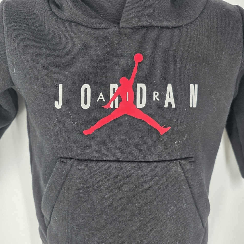 Jordan Black Red Jumpman Pullover Fleece Hoodie 18M - Picture 5 of 7